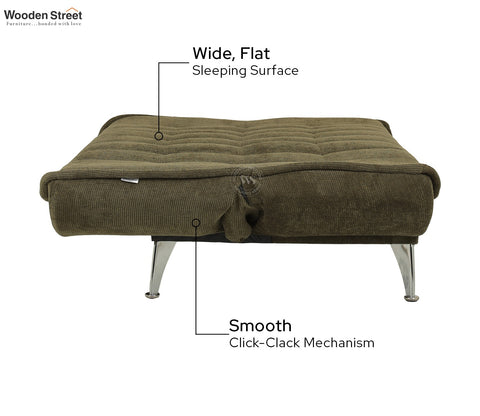 Bastion Premium Upholstery Fabric Sofa cum Bed (Green)