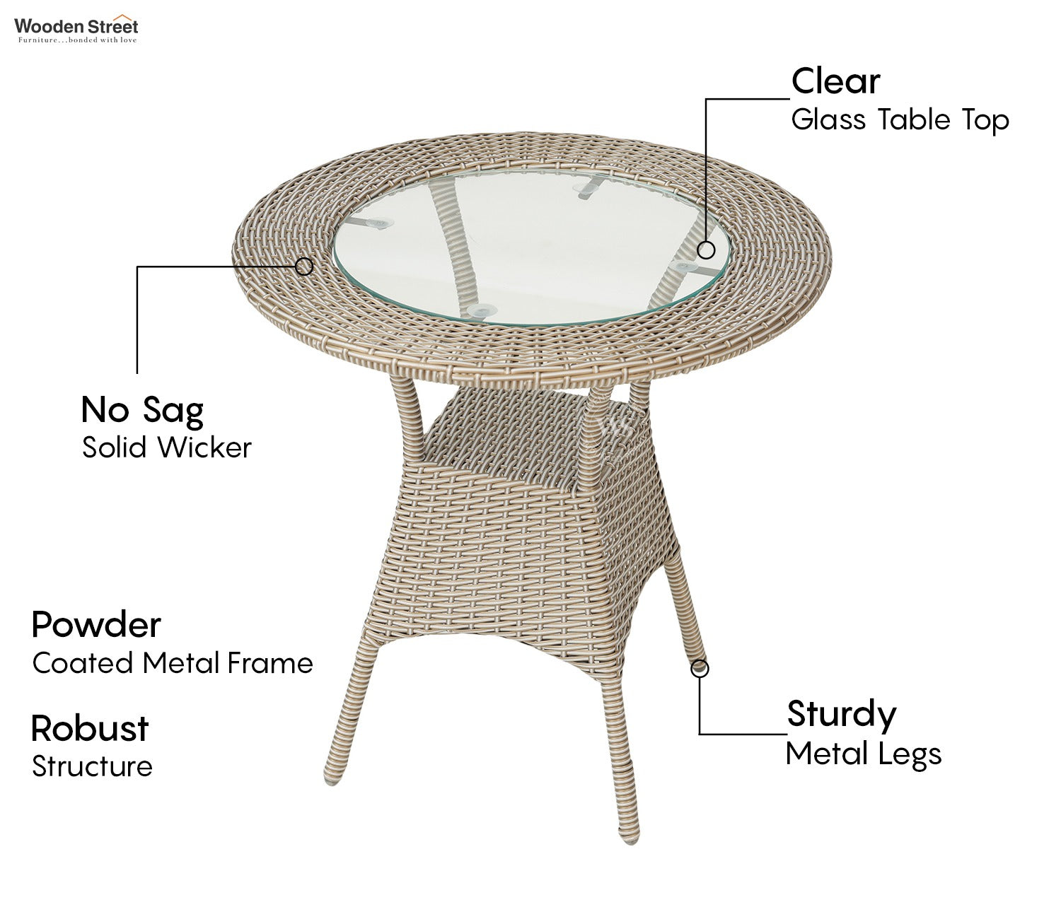 Veneto 4 Seater Outdoor Set (Golden White)