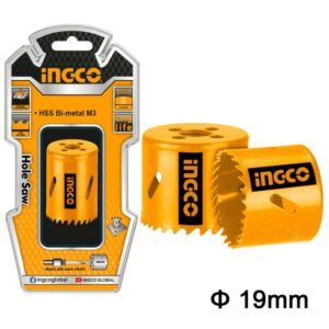 Trueliving_Core Drill Accessories-Power Tools Accessories-Tools & Hardware-INGCO HSS M3 Bi-metal Hole saw Cutter HSB10191, 19mm Hole saw