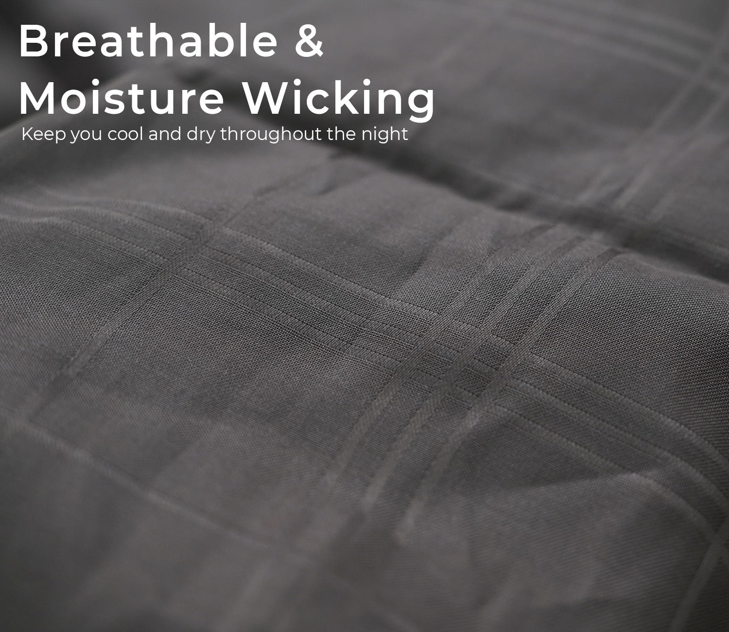 Vegan Dobby Organic Bamboo King Size Bed Sheet with 2 Pillowcases (Charcoal Grey)