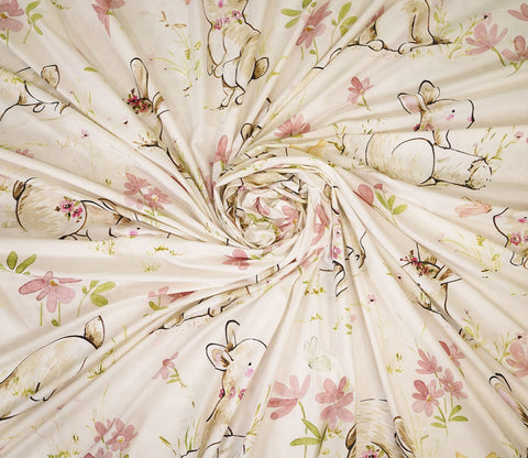 Rabbit Flat Cotton Kids Bed Sheet King Size with 2 Pillow Covers