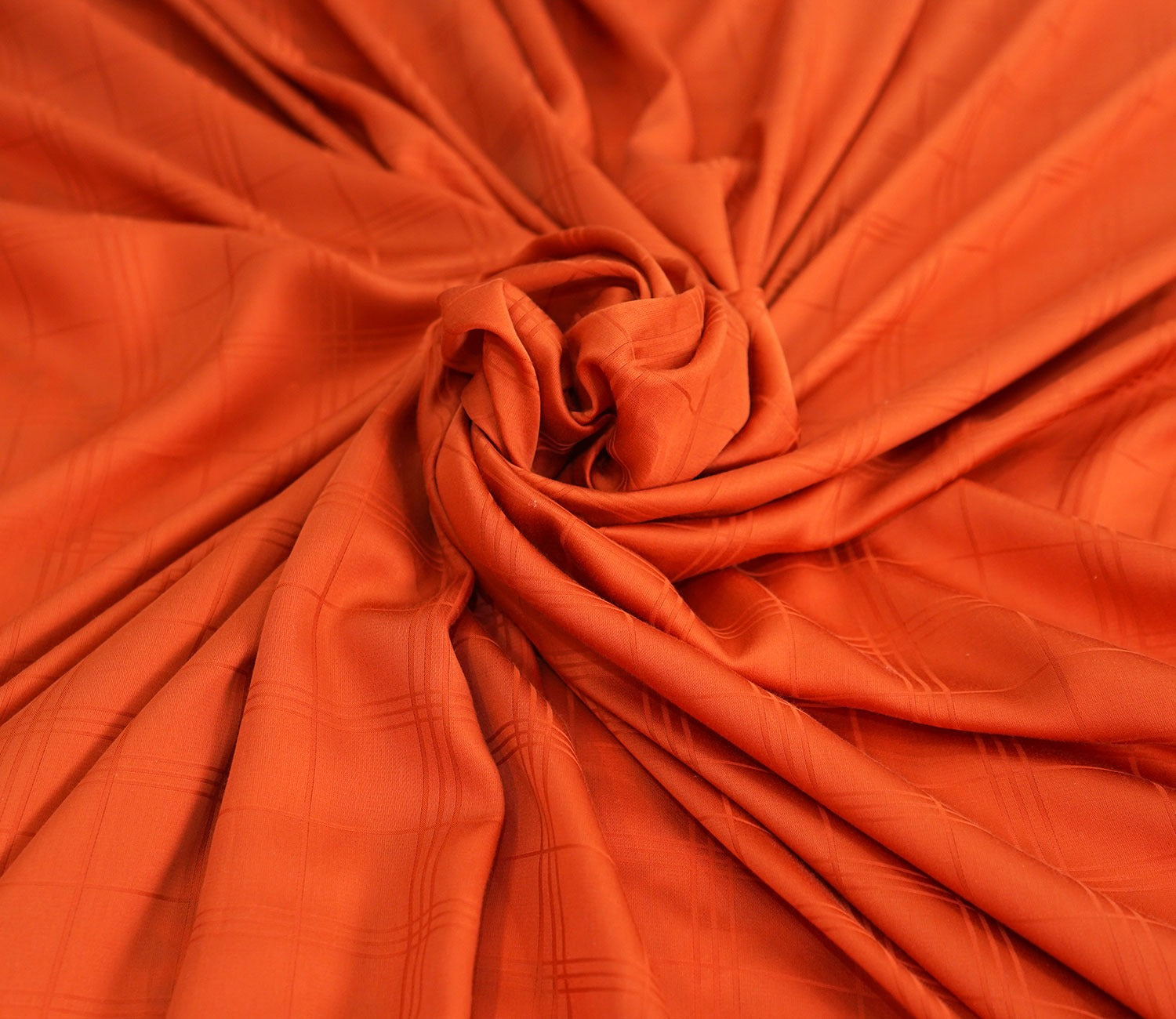 Vegan Dobby Organic Bamboo King Size Bed Sheet with 2 Pillowcases (Orange)