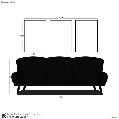 Mid-century Hues of Nature Wall Frame (Rectangle, Black, 18x24 Inch, Matte Paper)