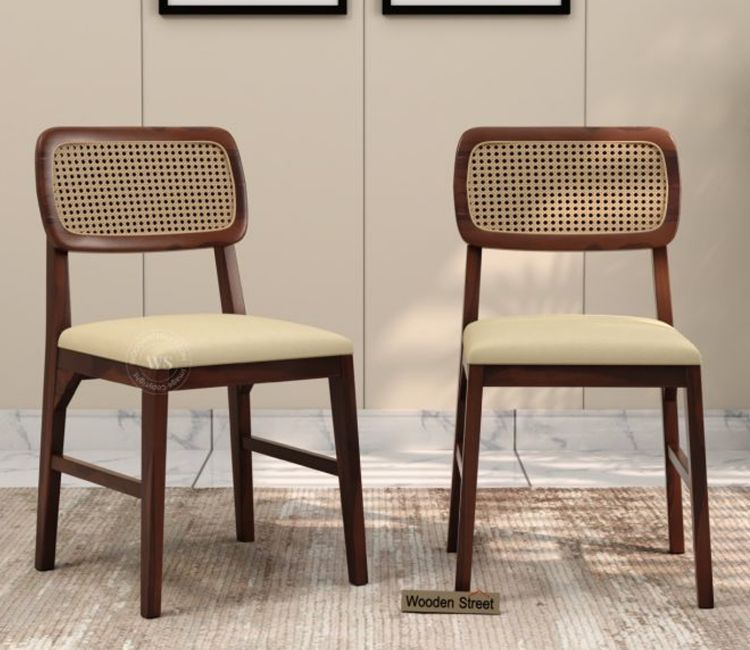 Trois Dining Chairs - Set of 2 (Walnut Finish)