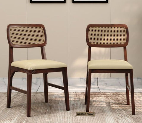 Trois Dining Chairs - Set of 2 (Walnut Finish)