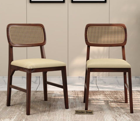 Trois Dining Chairs - Set of 2 (Walnut Finish)