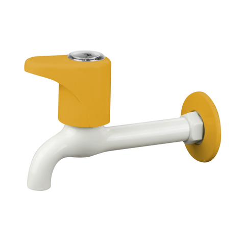 Truliving_Gold Oval Bib Tap Long Body PTMT Faucet Orange