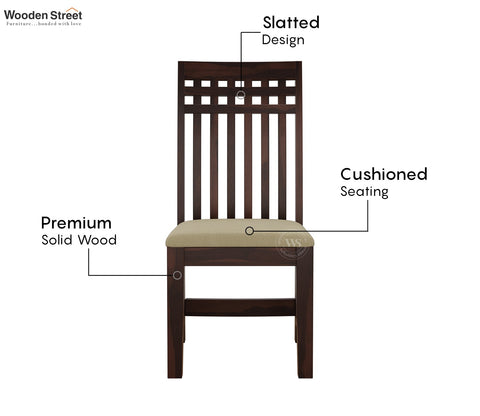 Adolph Dining Table 6 Seater Set With Bench (Walnut Finish)