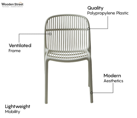 Barrova All-Weather Outdoor Chair in Durable PP (White)