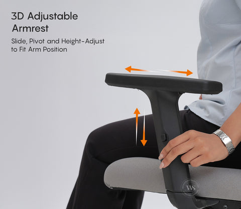 Balanco High Back Mesh Office Chair (Grey)