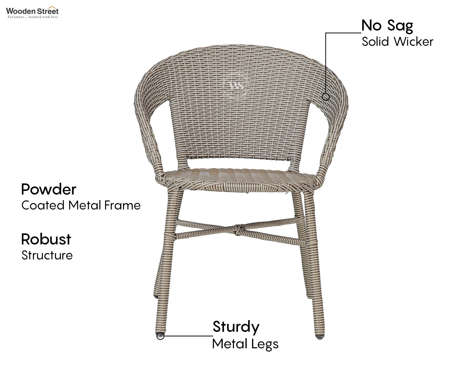 Veneto 4 Seater Outdoor Set (Golden White)