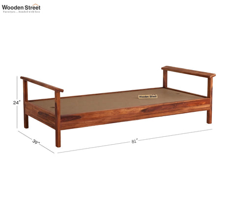 Leona Divan with Mattress (Honey Finish)