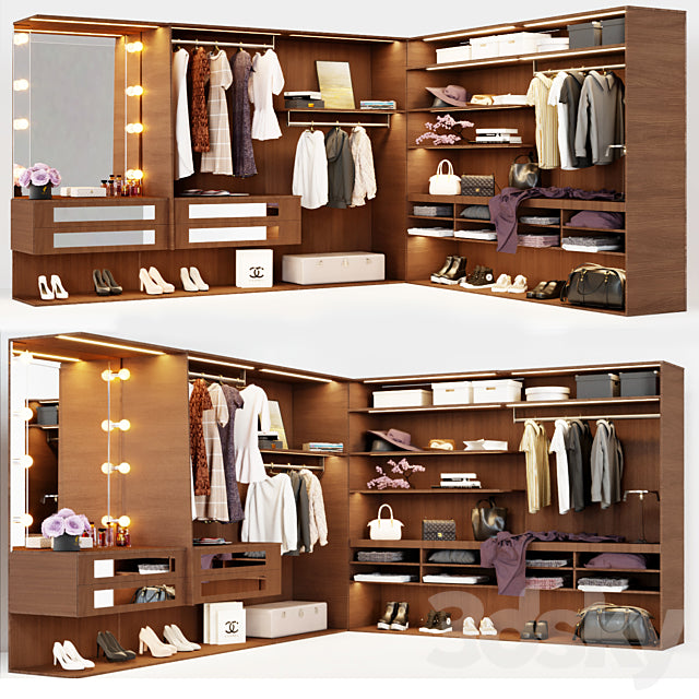 Trueliving 5 Cabinet Open Kids wardrobes Laminated Finish & PU Finish 8Ft *2Ft *9Ft -2438.4MM X 609MM X 2743.2MM)