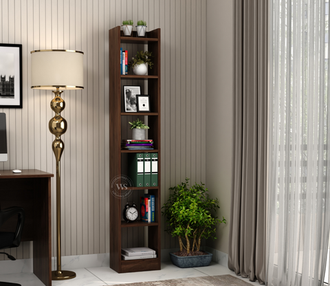 Granger Engineered Wood Book Shelf With Open Storage (Columbian Walnut Finish)