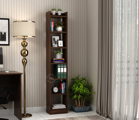 Granger Engineered Wood Book Shelf With Open Storage (Columbian Walnut Finish)