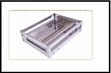 Trueliving_GLOSSY SPARKLE PLATE BASKET - 6” *15'' 380MM 450MM Cabinet
