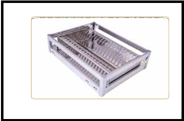 Trueliving_GLOSSY SPARKLE PLATE BASKET - 6” *15'' 380MM 450MM Cabinet