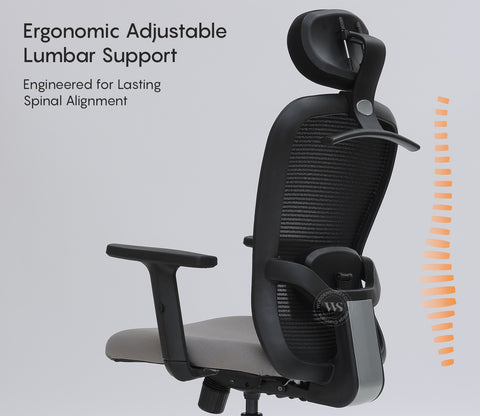 Balanco High Back Mesh Office Chair (Grey)