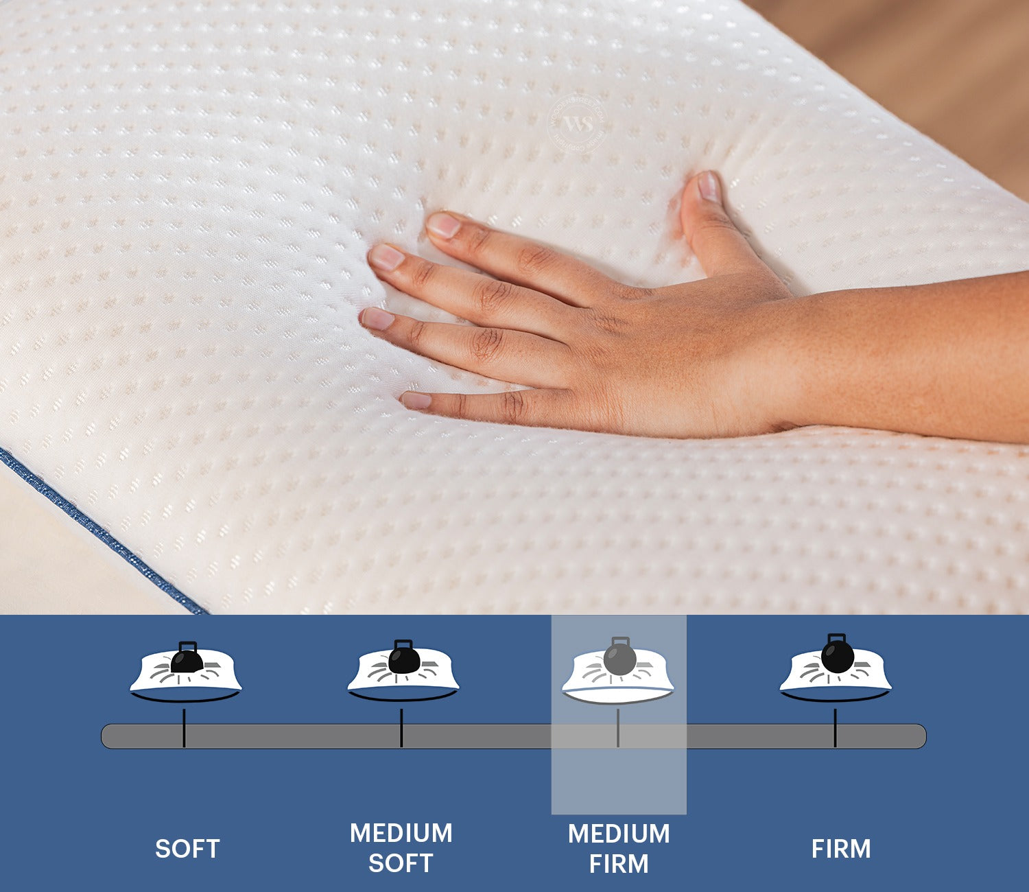 Moonmist Memory Foam Orthopedic Pillow (Large Size)