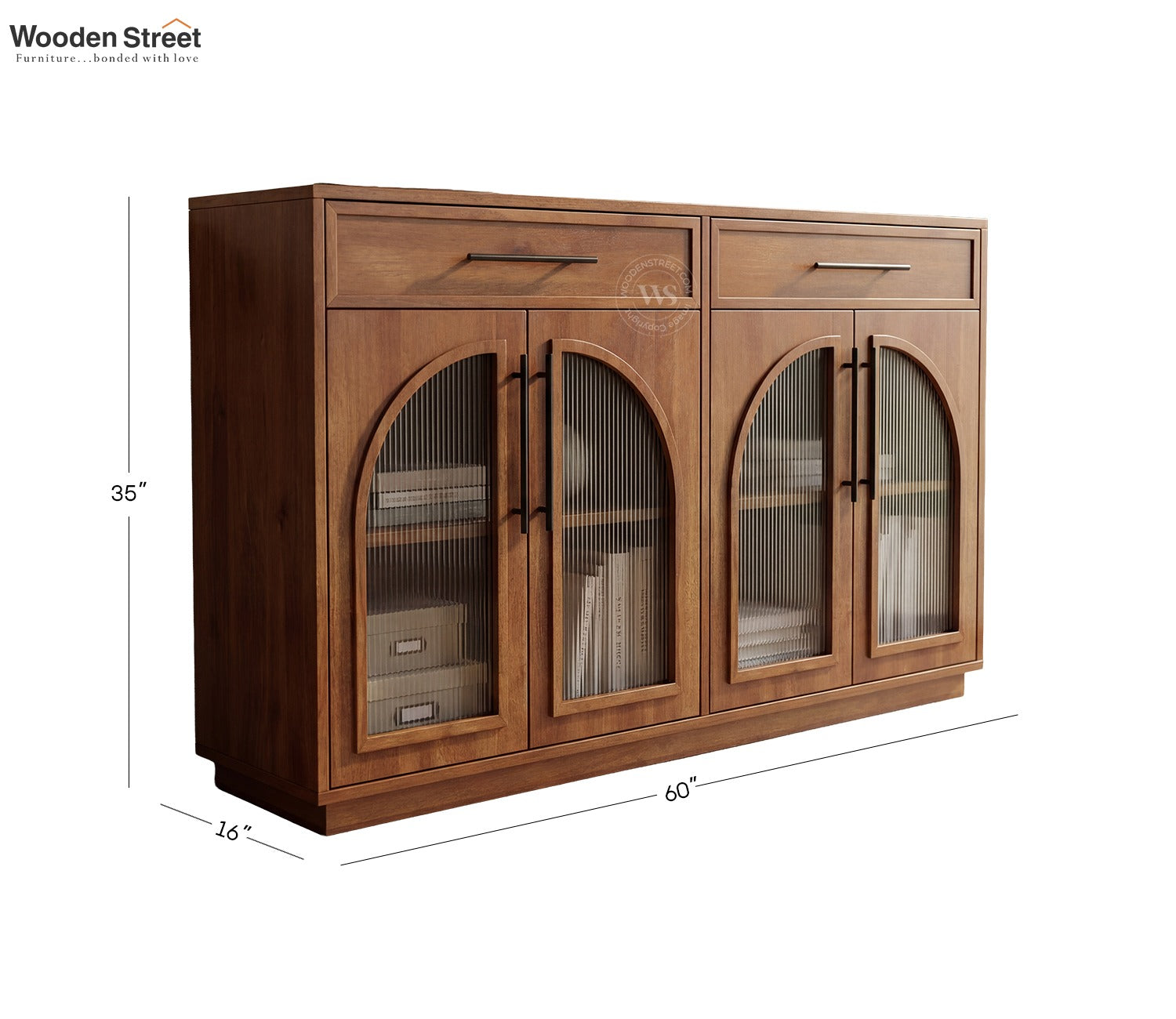 Nyrah Mango Wood Cabinet (Teak Finish)
