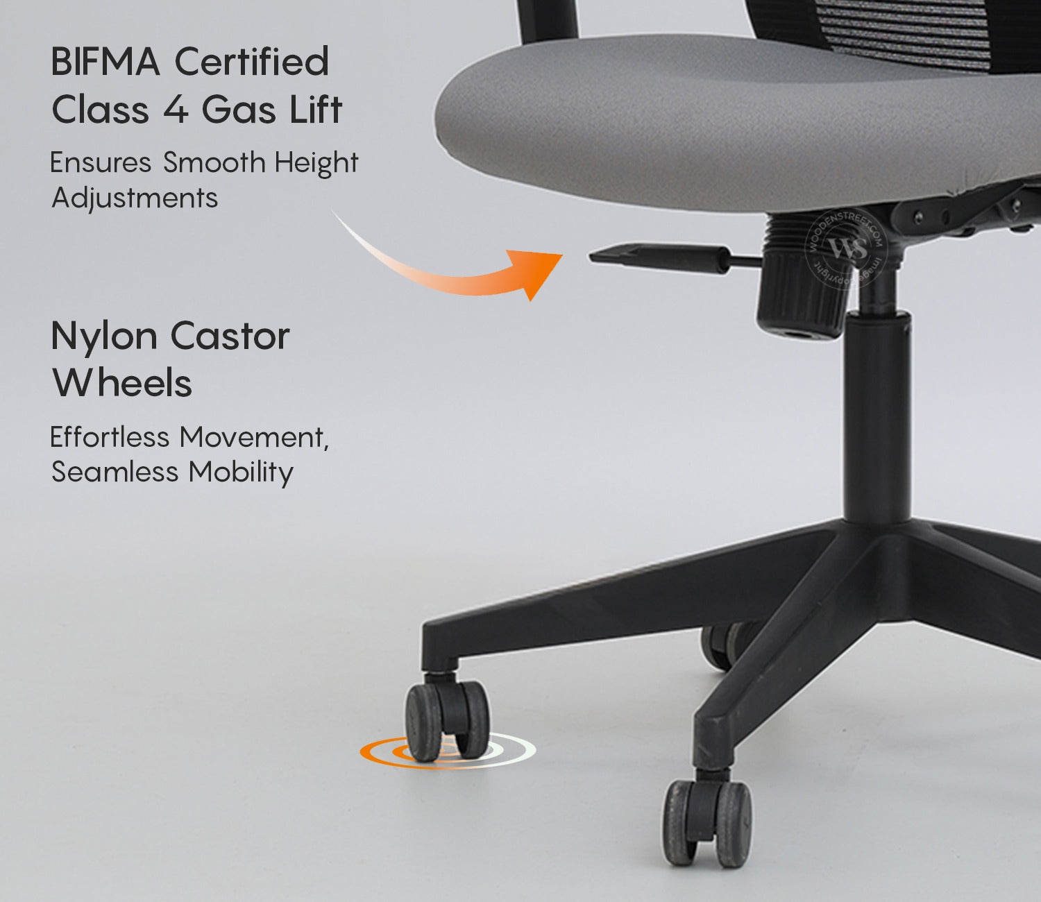Balanco High Back Mesh Office Chair (Grey)