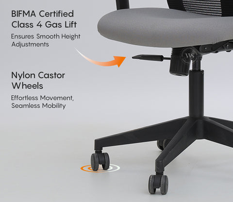 Balanco High Back Mesh Office Chair (Grey)