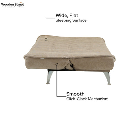 Bastion Premium Upholstery Fabric Sofa cum Bed (Beige)
