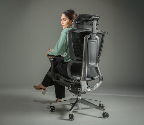 Bezus Premium Ergonomic High-Back Mesh Office Chair (Black)
