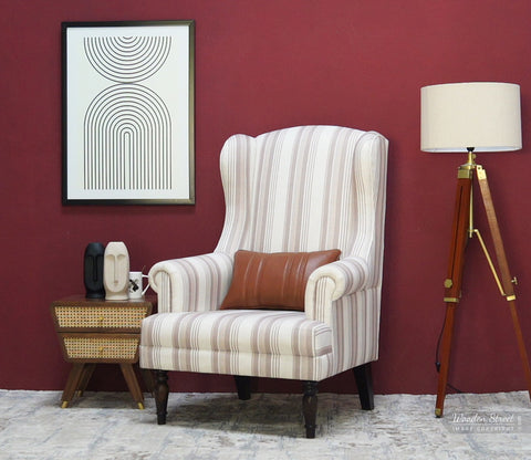 Danon Lounge Chair (Cream Stripe)