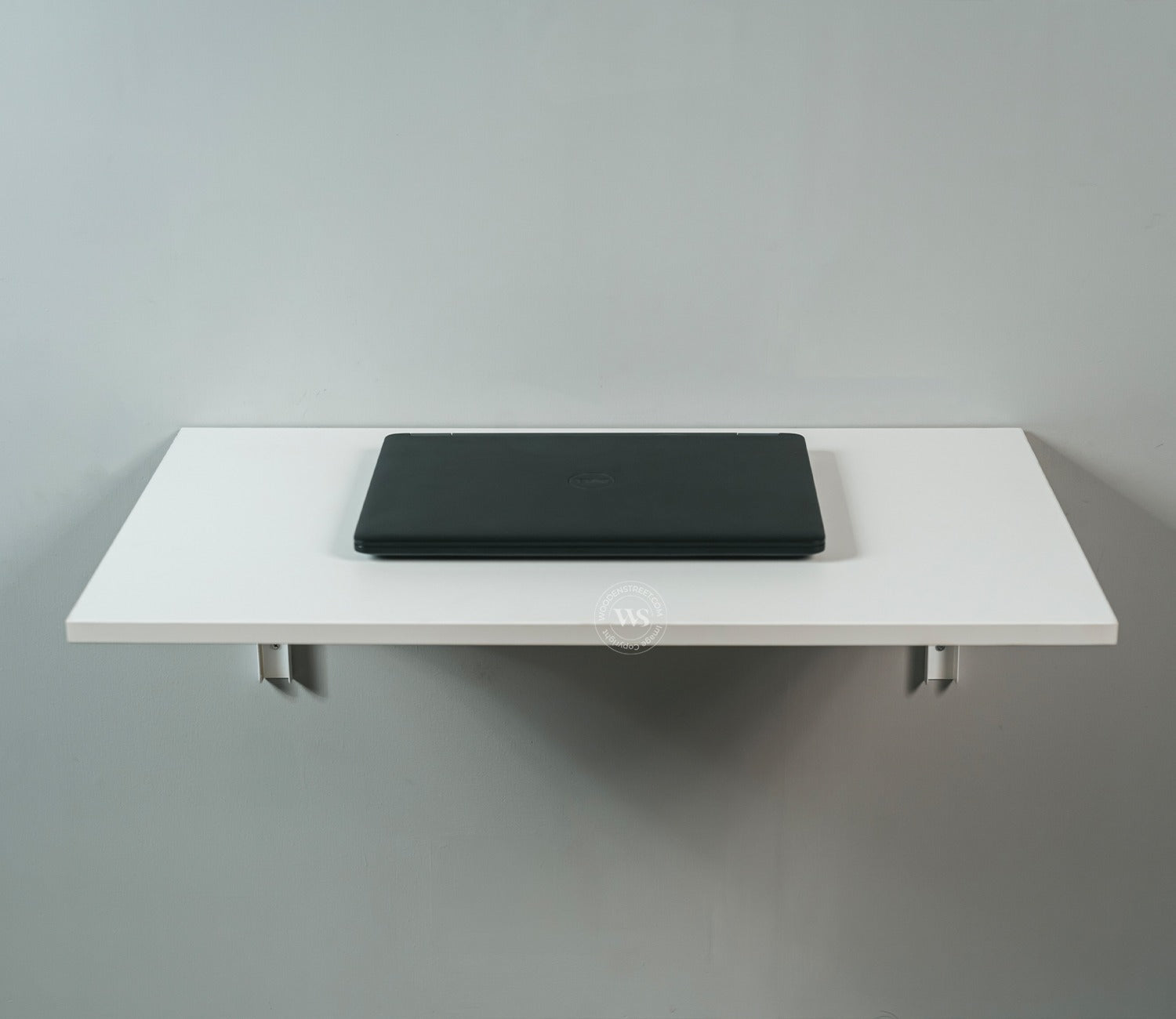 Stanko Foldable Wall Mounted Engineered Wood Study Table (Frosty White Finish)