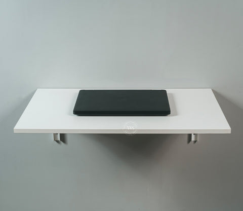 Stanko Foldable Wall Mounted Engineered Wood Study Table (Frosty White Finish)