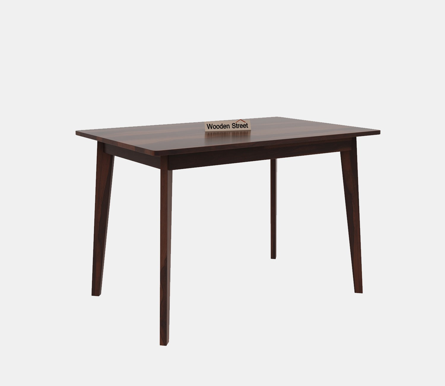 Calabria 4 Seater Sheesham Wood Dining Table (Walnut Finish)