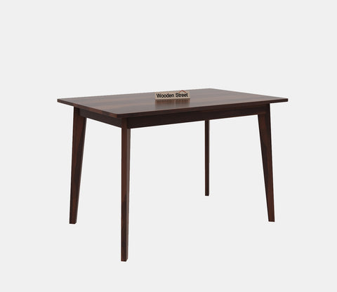 Calabria 4 Seater Sheesham Wood Dining Table (Walnut Finish)