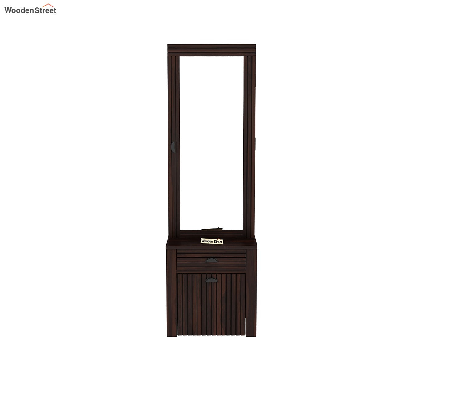 Felner Dressing Table with Stool and Storage (Walnut Finish)