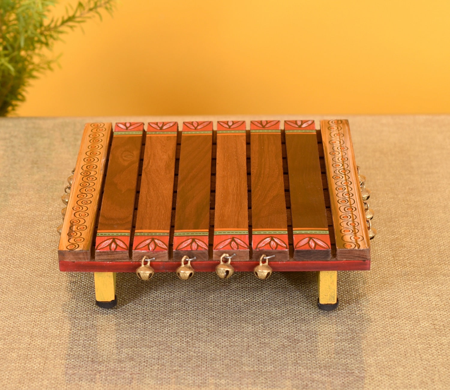 Handcrafted Puja Cum Bhog Chowki