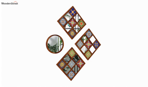 Bohemian Mirror Collage (Walnut Finish)