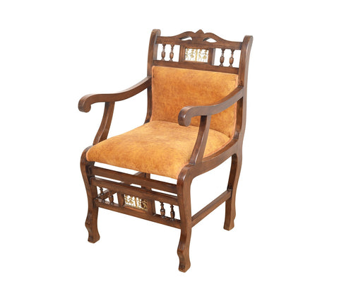 Bishop Single Seater Sofa in Teakwood with Walnut Finish