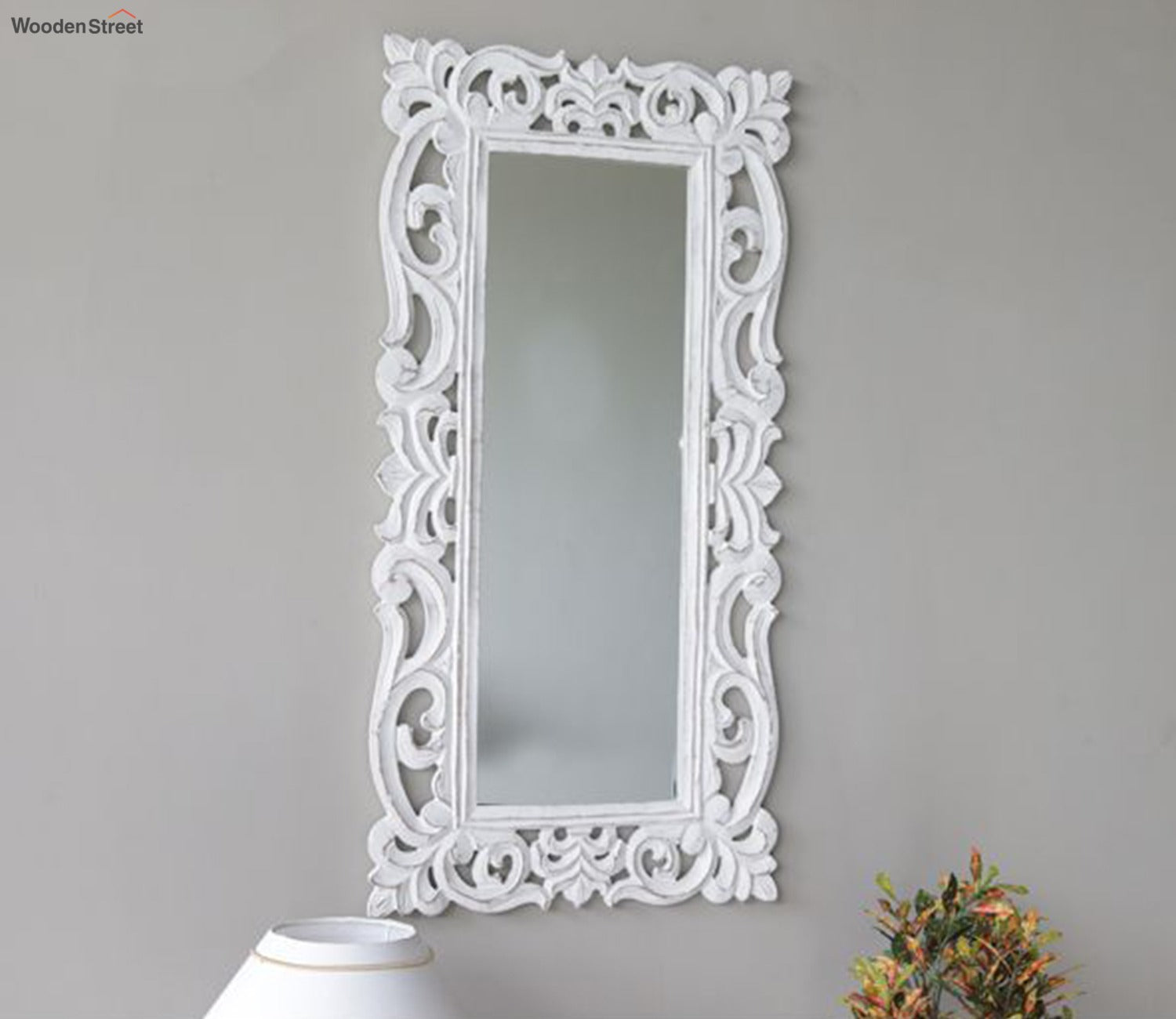 Folia Tall Carved Wall Mirror