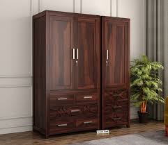 Trueliving 3 Door Hinged Wardrobe in Laminates Finish with Drawers (1524MM X 609MM X 2438.4MM)