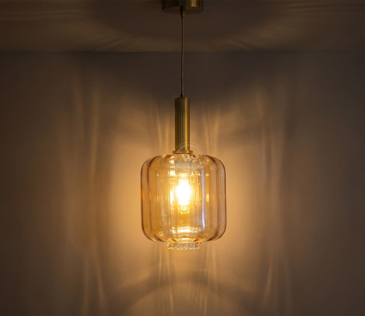 Lustrous Glass Pendant Light (Bronze)