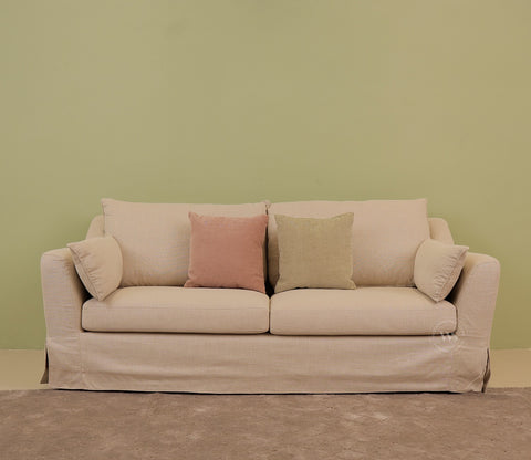 Yana 3 Seater Fabric Sofa (Beach Cream)