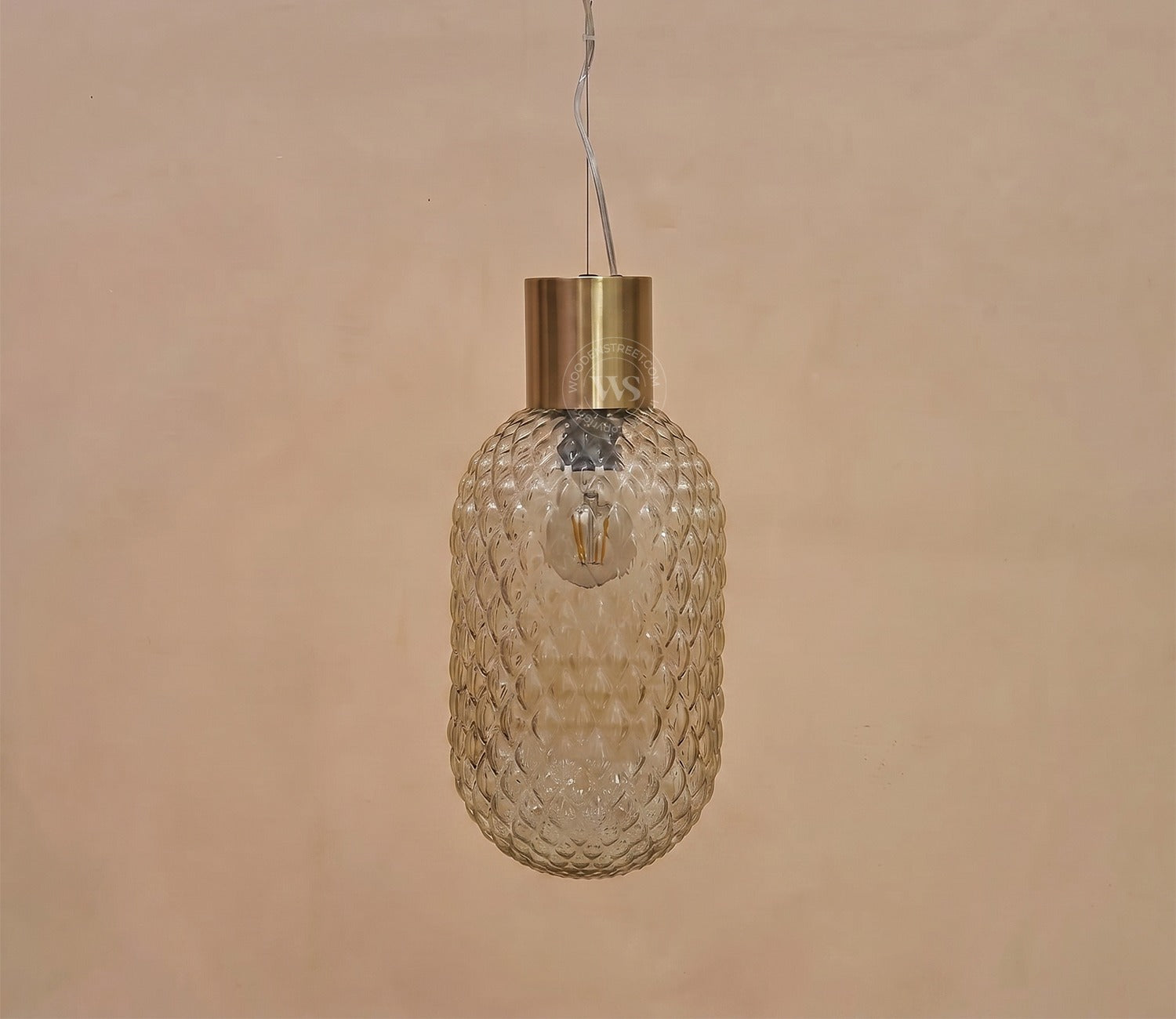Eron Amber Glass Pendant Light