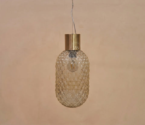 Eron Amber Glass Pendant Light