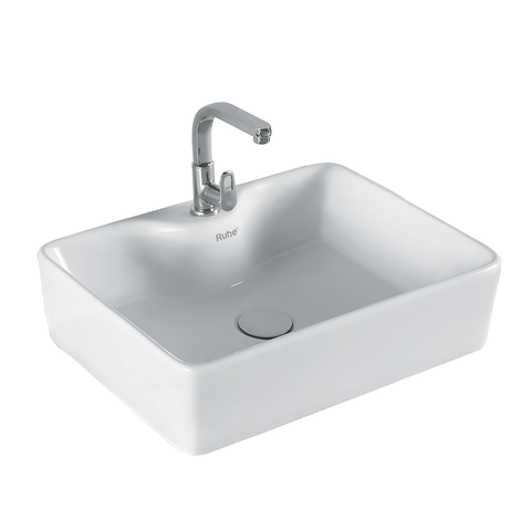 Trueliving_Swift Table Top Wash Basin (White) 48D x 48W x 13.5H Centimeters