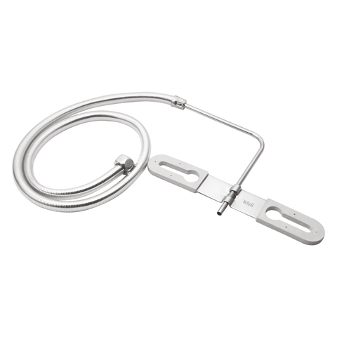Truliving_Jet Spray 304-Grade Round Nozzle with 1 Meter Tube Silve White