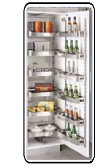 Trueliving_SATIN / CHAMPAGNE PANTRY (SOFT CLOSE FRAME) 6 Ft 3 Inch to 7 Ft White