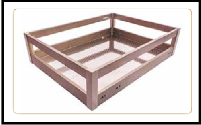 Trueliving_MATTEE CHAMPAGNE PLAIN BASKET - 6” *15" 380  MM/450M Cabinet