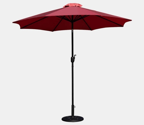 MS Powder Coated Center Poll Waterproof Cloth Outdoor Umbrella (Red)