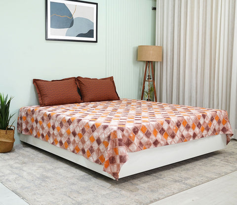 Jasper Celebration Queen Size Bedsheet (Red)