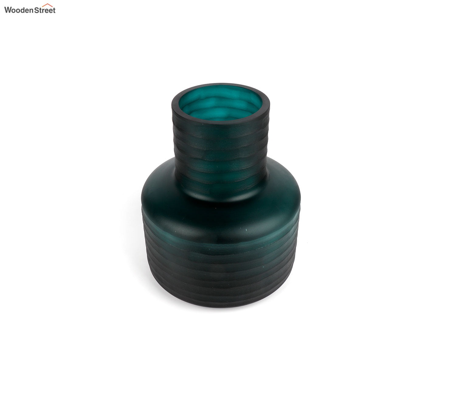 Plush Cup Green Glass Vase